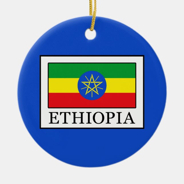 Ethiopia Ceramic Tree Decoration (Front)