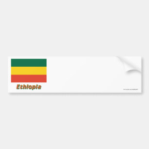 Ethiopia Civil Flag with Name Bumper Sticker