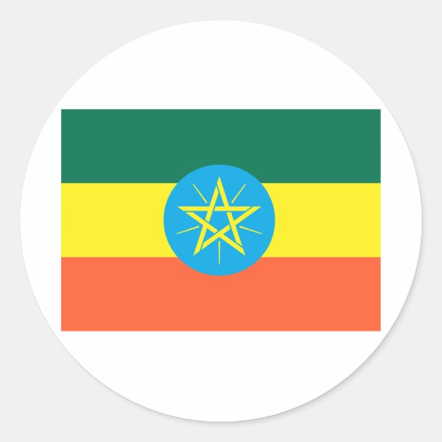 Ethiopia Classic Round Sticker (Front)