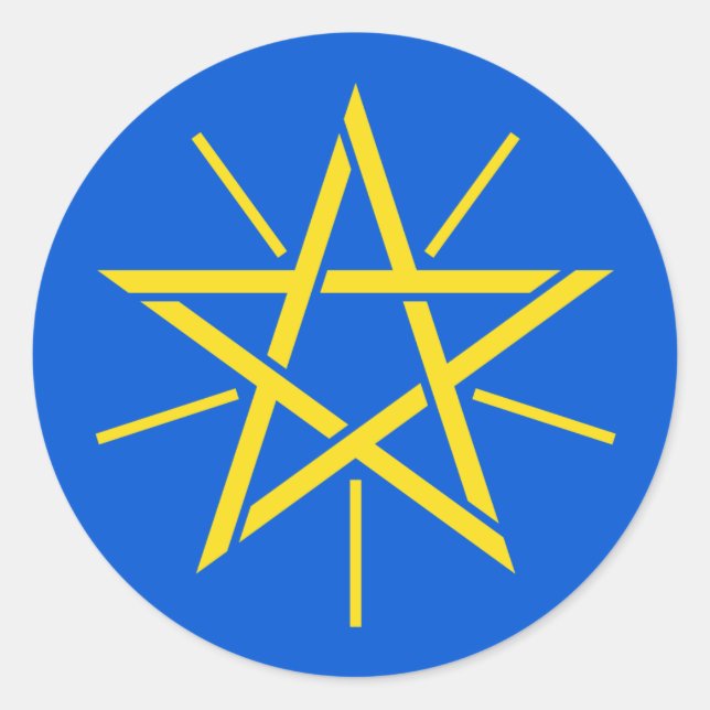 ethiopia emblem classic round sticker (Front)