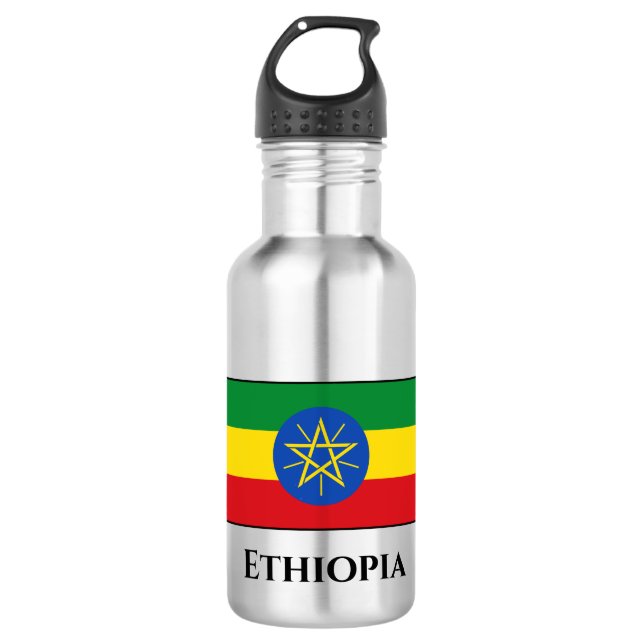 Ethiopia (Ethiopian) Flag 532 Ml Water Bottle (Front)