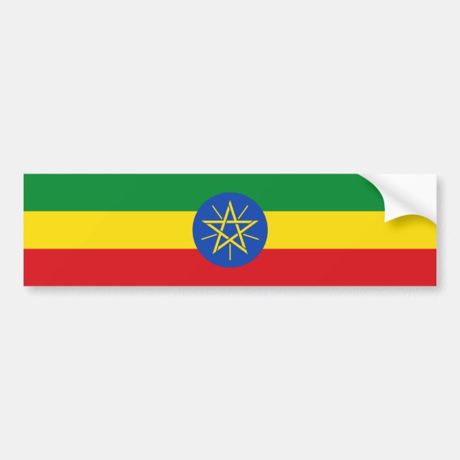 Ethiopia/Ethiopian Flag Bumper Sticker (Front)
