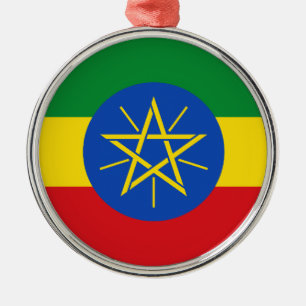 Ethiopia – Ethiopian Flag Metal Tree Decoration