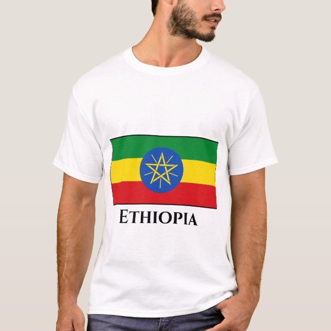 Ethiopia (Ethiopian) Flag T-Shirt (Front)