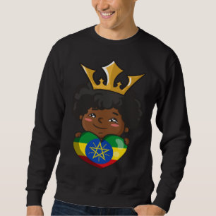 Ethiopia Ethiopians Africa Flag Heart Proud Prince Sweatshirt