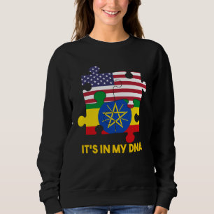 Ethiopia Ethiopians Africa Flag Proud DNA American Sweatshirt