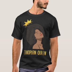 Ethiopia Ethiopians Woman Flag Proud Love Princess T-Shirt