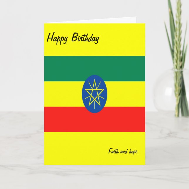 Ethiopia faith and hope card (Front)