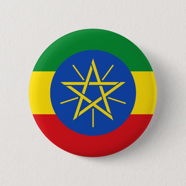 Ethiopia Flag 6 Cm Round Badge (Front)