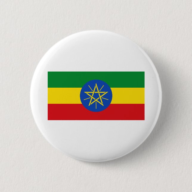 Ethiopia Flag 6 Cm Round Badge (Front)