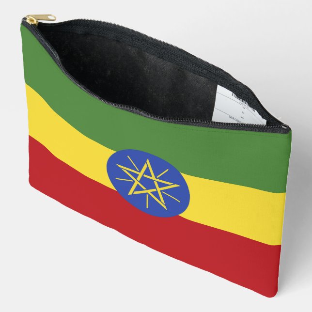 Ethiopia flag accessory pouch (Open)
