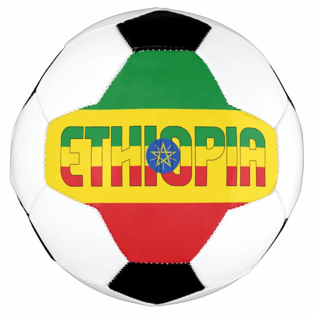 Ethiopia Flag Adorable Patriotic Football (Front)