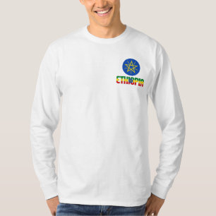 Ethiopia Flag and Coat of Arms Patriotic T-Shirt