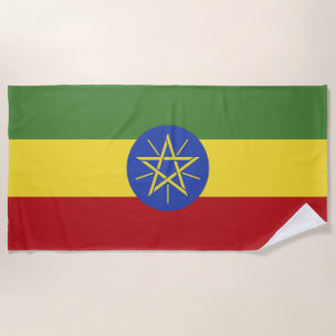 Ethiopia flag beach towel