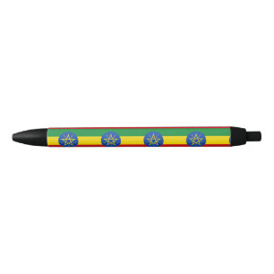 Ethiopia Flag Black Ink Pen