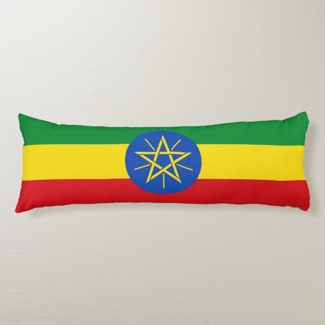 Ethiopia Flag Body Cushion (Front)