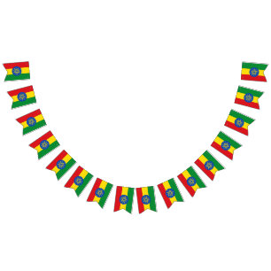Ethiopia flag bunting banner