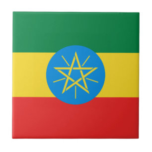 Ethiopia Flag Ceramic Tile