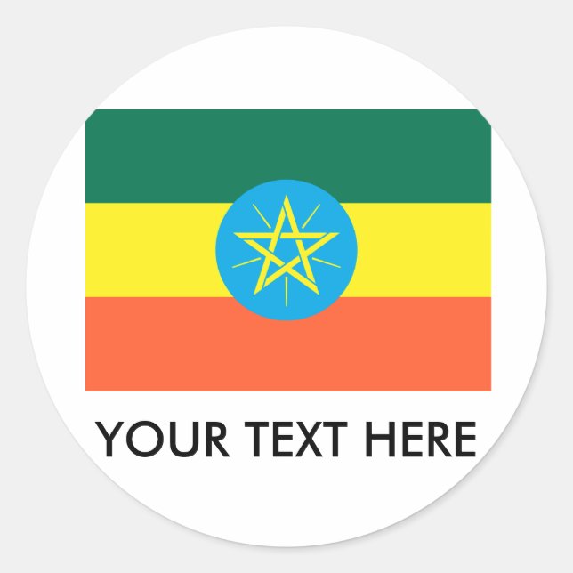 Ethiopia Flag Classic Round Sticker (Front)