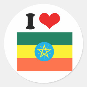 Ethiopia Flag Classic Round Sticker