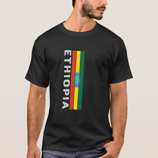 Ethiopia Flag Colours T-Shirt (Front)