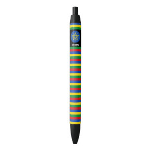 Ethiopia Flag Cute Patriotic Black Ink Pen
