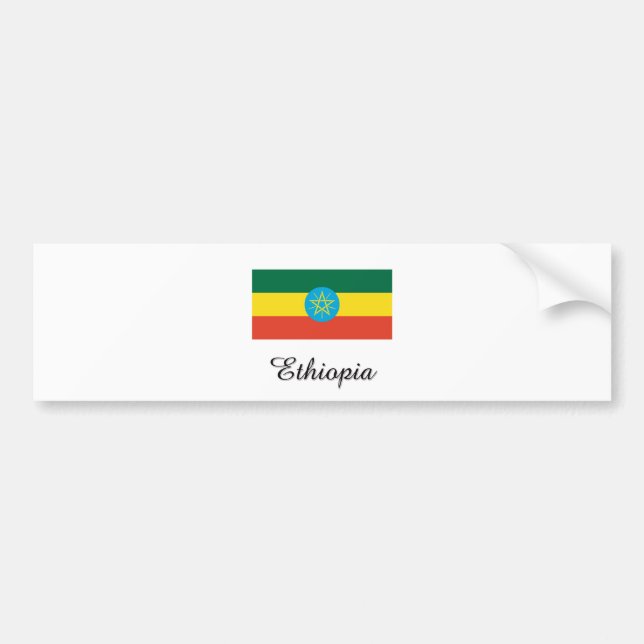 Ethiopia Flag Design Bumper Sticker (Front)