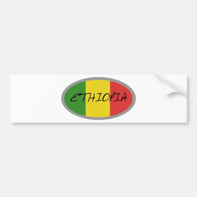 Ethiopia flag design! bumper sticker (Front)