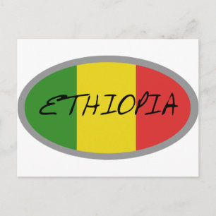 Ethiopia flag design! postcard