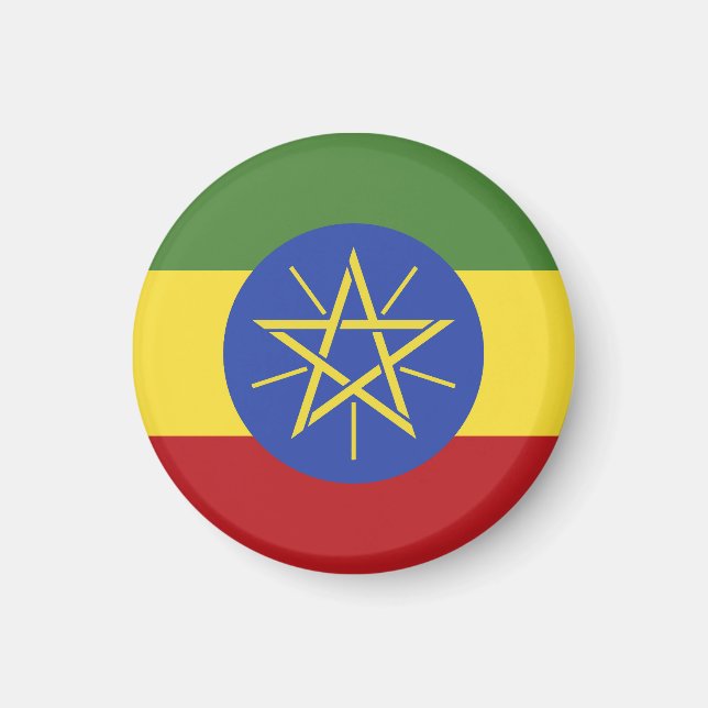 Ethiopia flag magnet (Front)