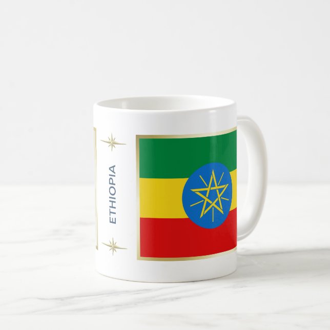 Ethiopia Flag + Map Mug (Front Right)