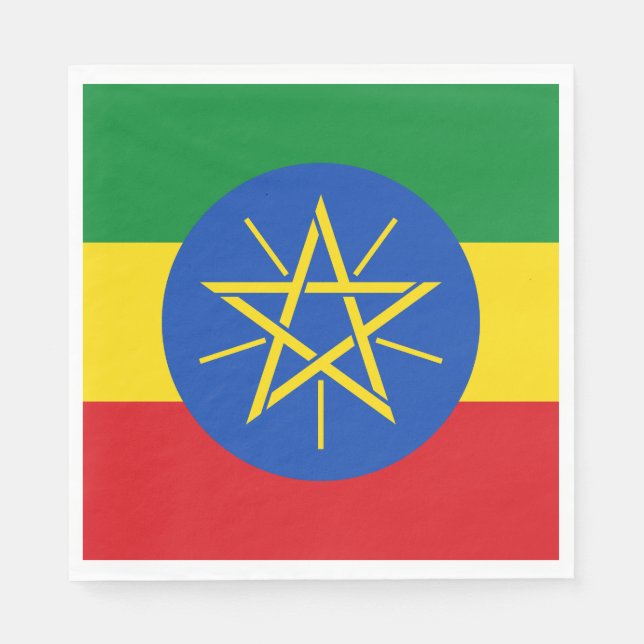 Ethiopia Flag Napkin (Front)