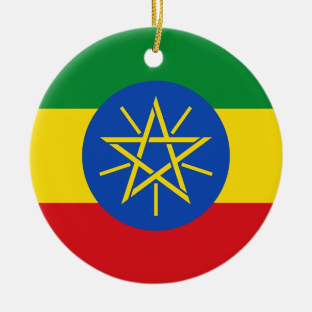Ethiopia flag Ornament (Front)