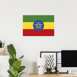 Ethiopia flag poster