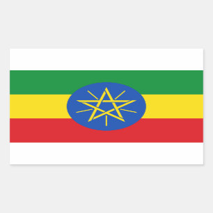Ethiopia Flag Rectangular Sticker