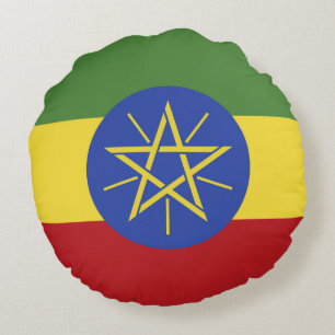 Ethiopia flag round cushion