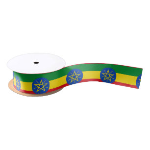 Ethiopia Flag Satin Ribbon
