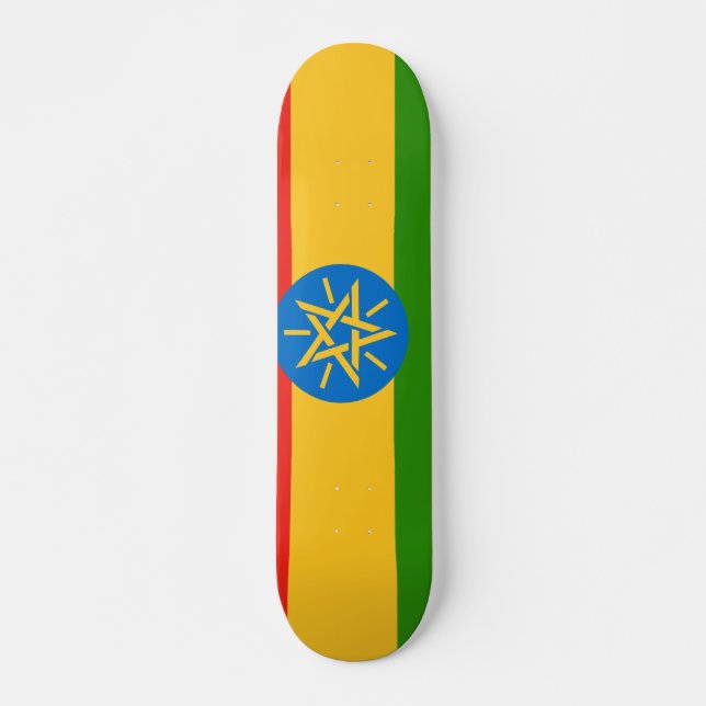 Ethiopia Flag Skateboard (Front)