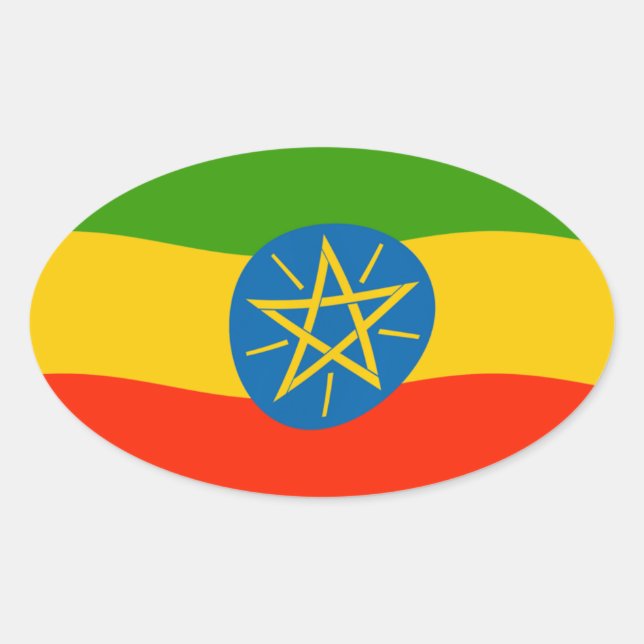Ethiopia Flag Sticker (Front)