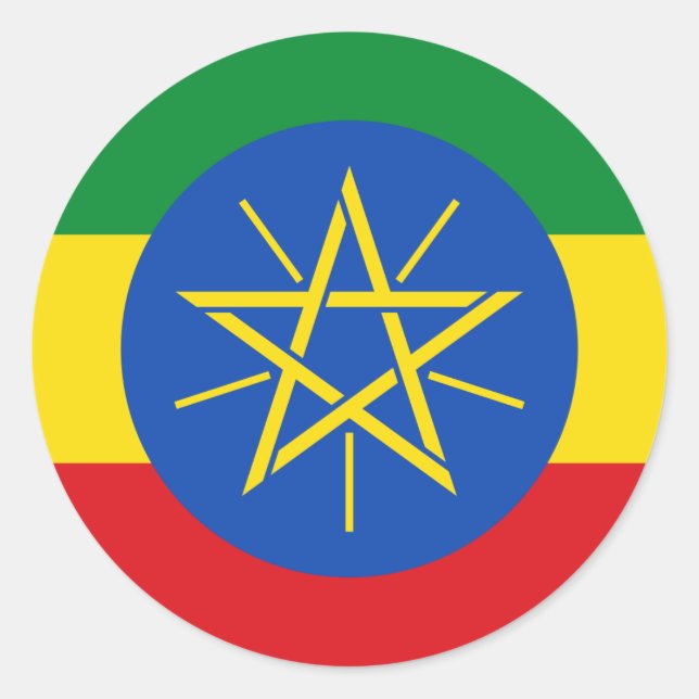 Ethiopia Flag Sticker (Front)