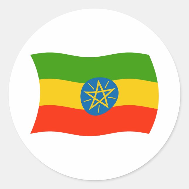 Ethiopia Flag Sticker (Front)