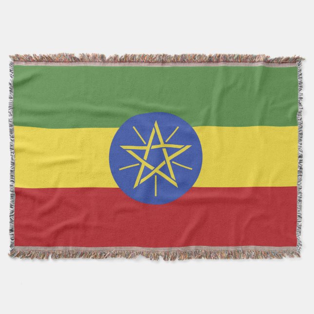 Ethiopia flag throw blanket (Front)