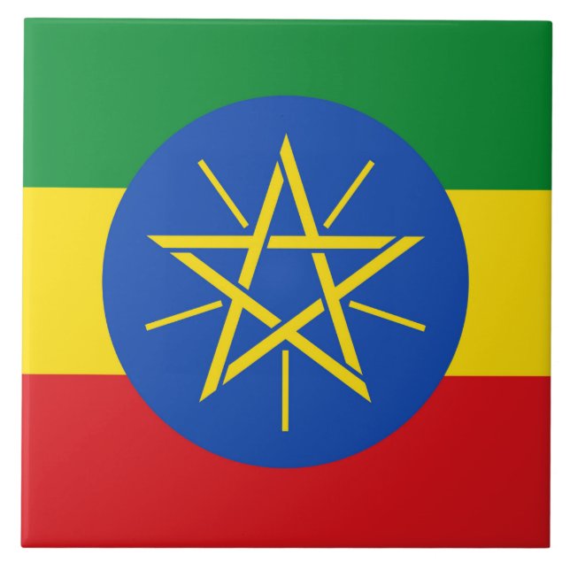 Ethiopia Flag Tile (Front)