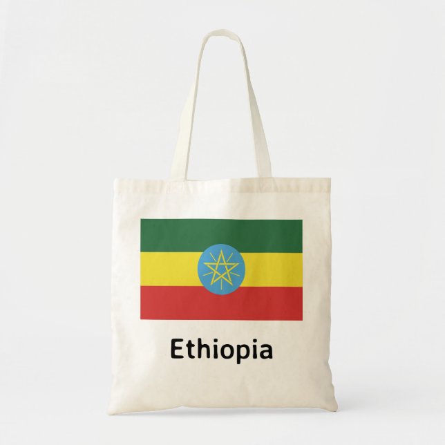 Ethiopia Flag Tote Bag (Front)