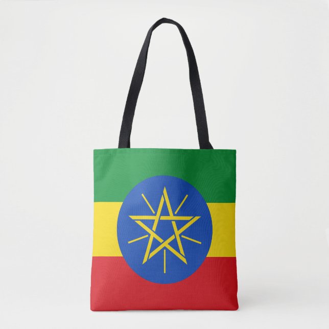 Ethiopia Flag Tote Bag (Front)