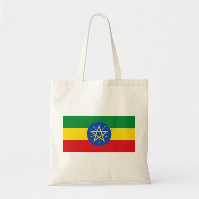 Ethiopia Flag Tote Bag (Front)