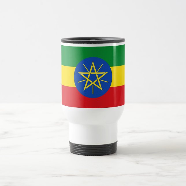 Ethiopia Flag Travel Mug (Center)