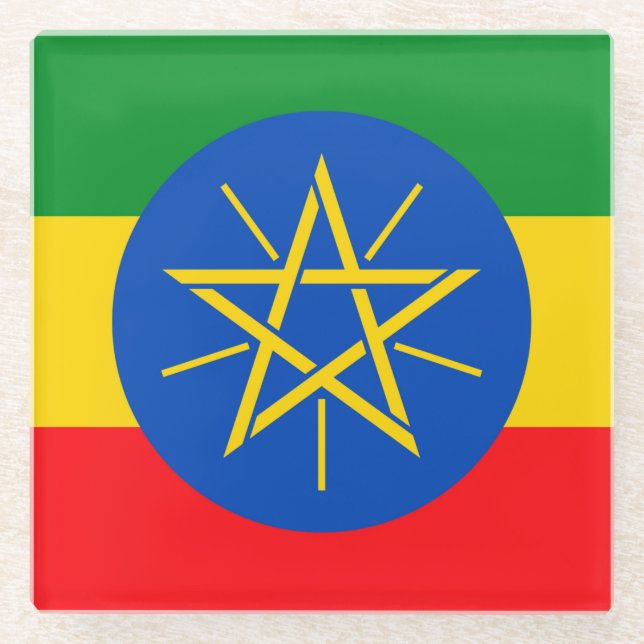 Ethiopia Glass Coaster (Front)