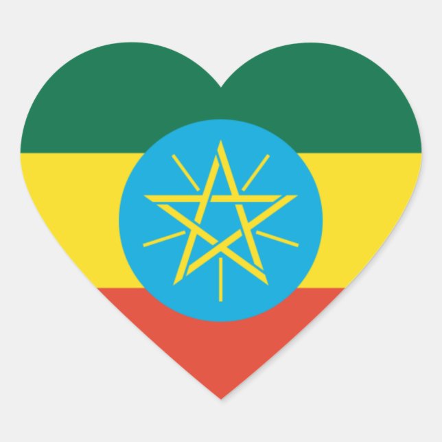 ethiopia heart sticker (Front)
