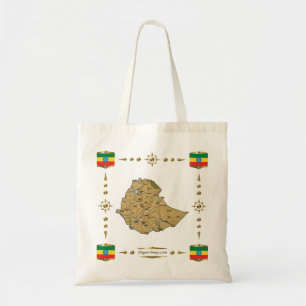 Ethiopia Map + Flags Bag